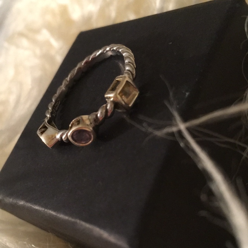 Sterling Silver Stackable Gemstone Rings - image 8